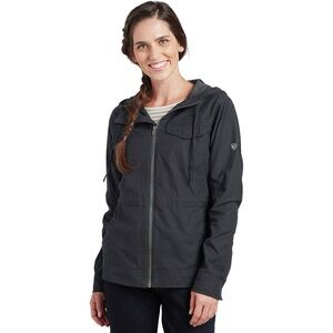 Kuhl Women’s Stryka‎ Shadow Gray Utility Cargo Zip Pocket Hooded Jacket Medium